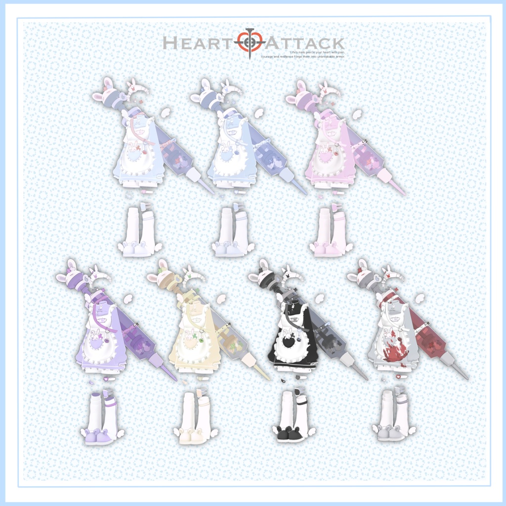 🐰HealingUsagi🐰ギミック付き【8アバター対応】