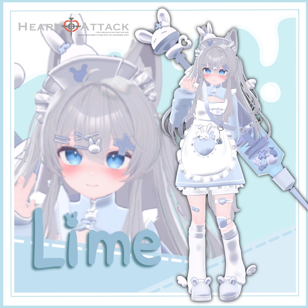 🐰HealingUsagi🐰ギミック付き【8アバター対応】