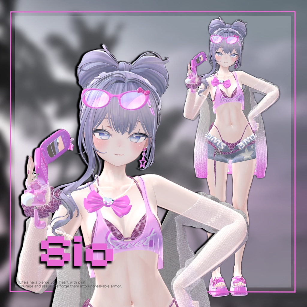 💗水着SweetDarling💗ガラケーギミック付き!【14アバター対応】