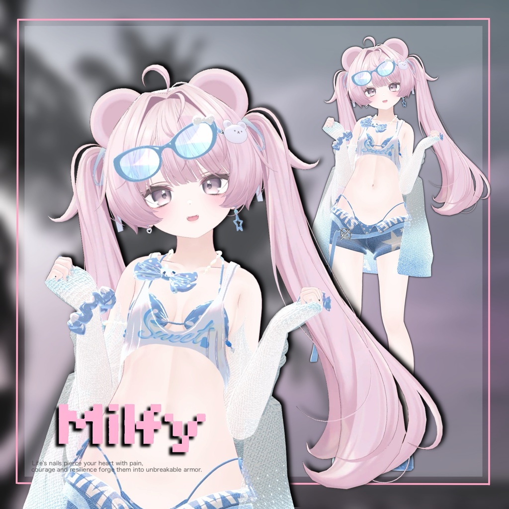 💗水着SweetDarling💗ガラケーギミック付き!【14アバター対応】