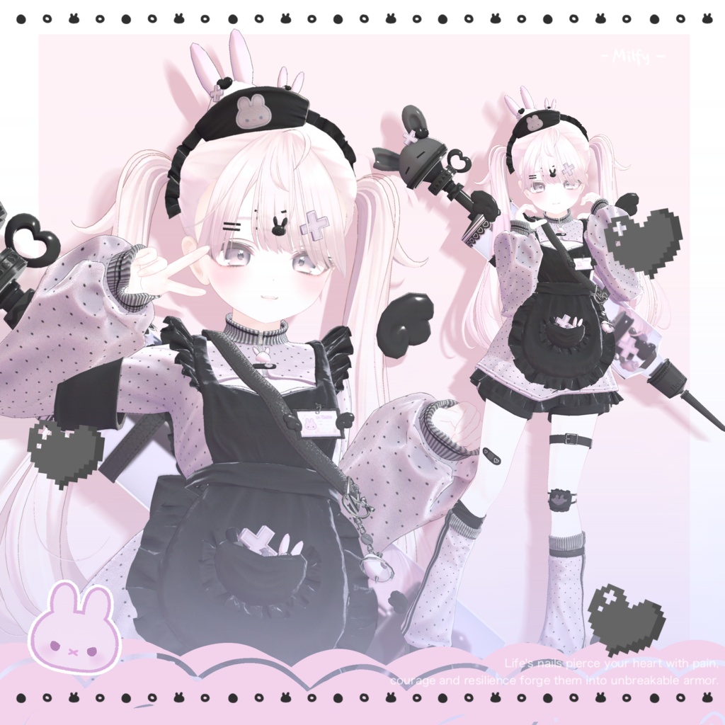 🐰HealingUsagi(Remake)🐰ギミック付き【11アバター対応】