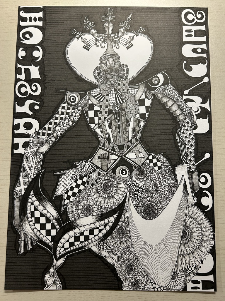 一点物　アナログイラスト 人魚の魔女 A4