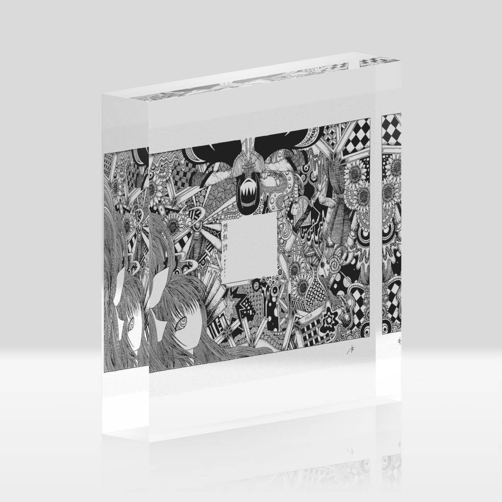 まどマギ コラージュアート風 アクリルブロック