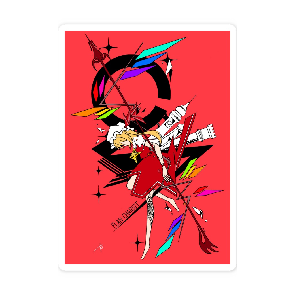 東方Projectフランドール・スカーレット スマホステッカー