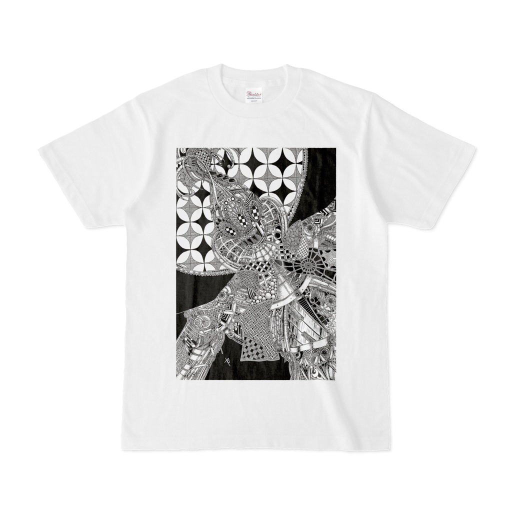 まどマギ 人魚の魔女 ゼンタングルアート Tシャツ