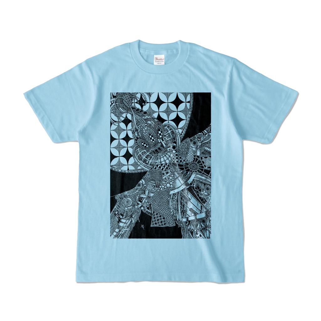 まどマギ 人魚の魔女 ゼンタングルアート Tシャツ