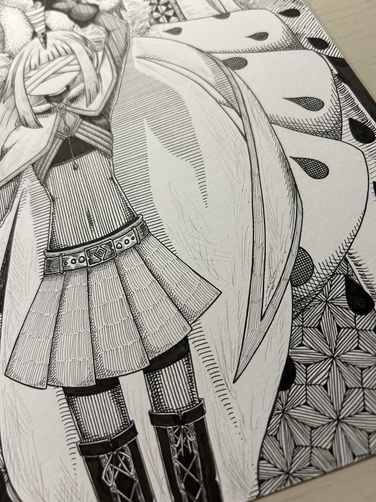 同人手書きアナログイラスト マギアレコード 環いろは A4 原画
