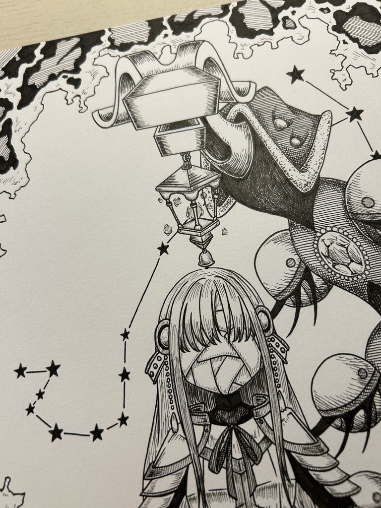 同人手書きアナログイラスト マギアレコード 七海やちよ A4原画