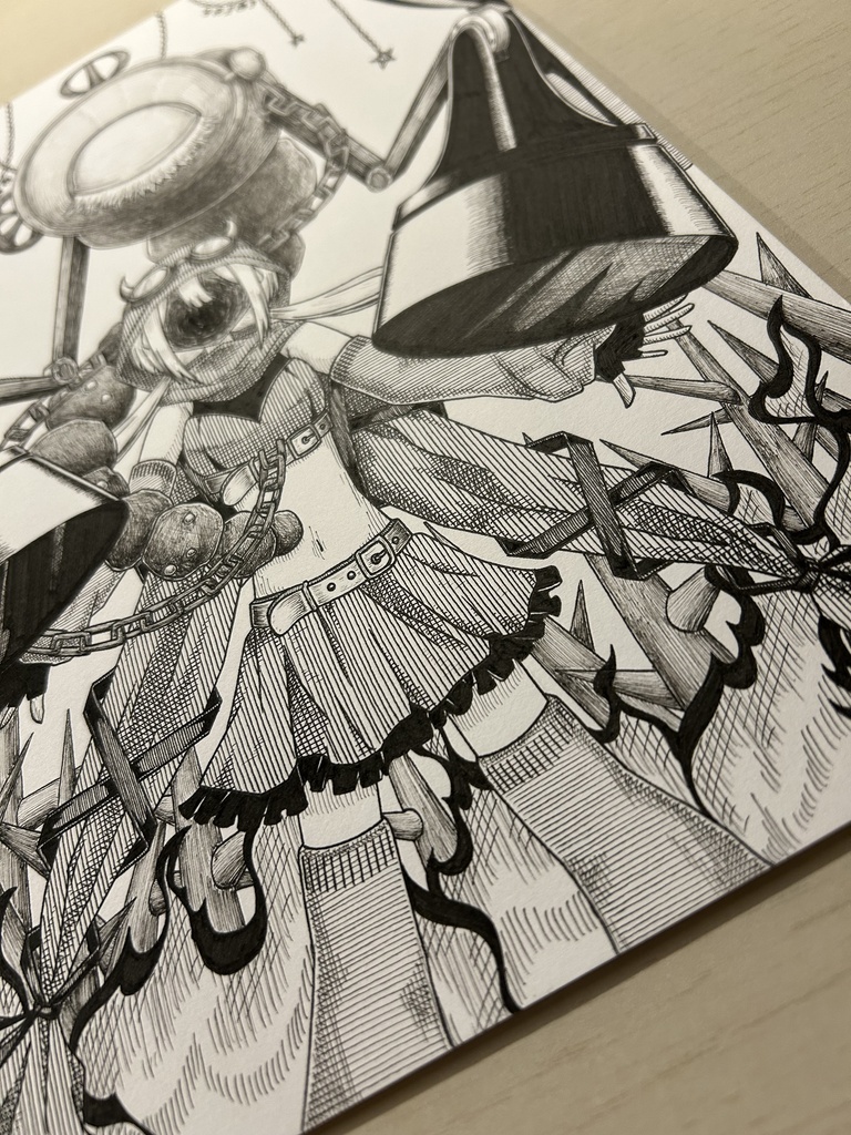 同人手書きアナログイラスト マギアレコード 深月フェリシア A4原画