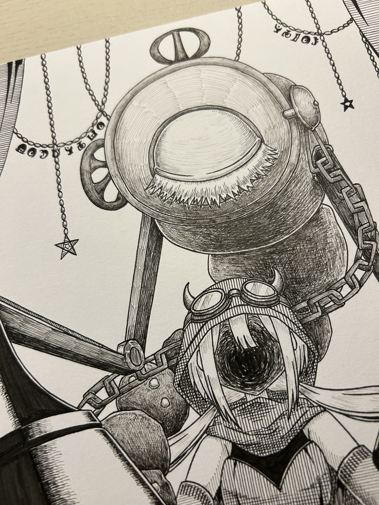 同人手書きアナログイラスト マギアレコード 深月フェリシア A4原画