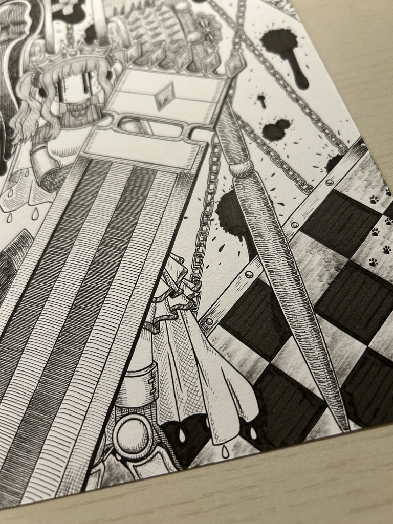 同人手書きアナログイラスト マギアレコード 二葉さな A4原画