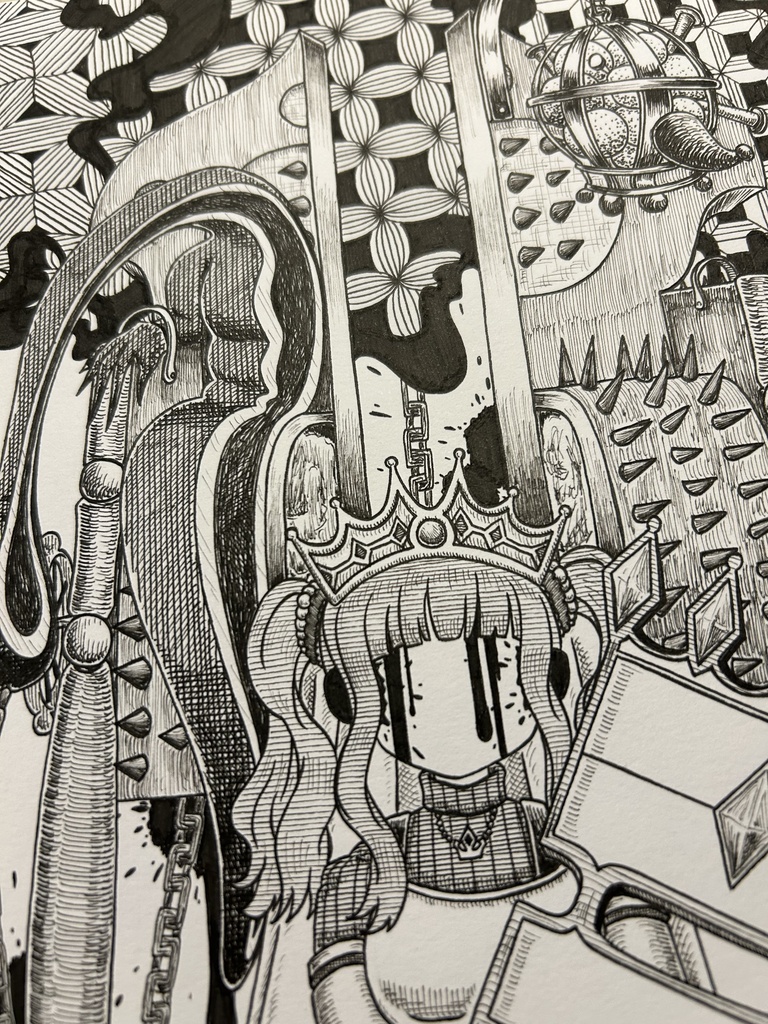 同人手書きアナログイラスト マギアレコード 二葉さな A4原画