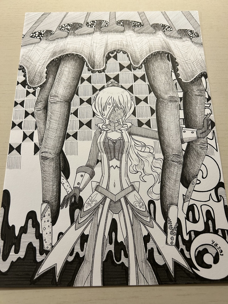 同人手書きアナログイラスト マギアレコード 十咎ももこ A4原画