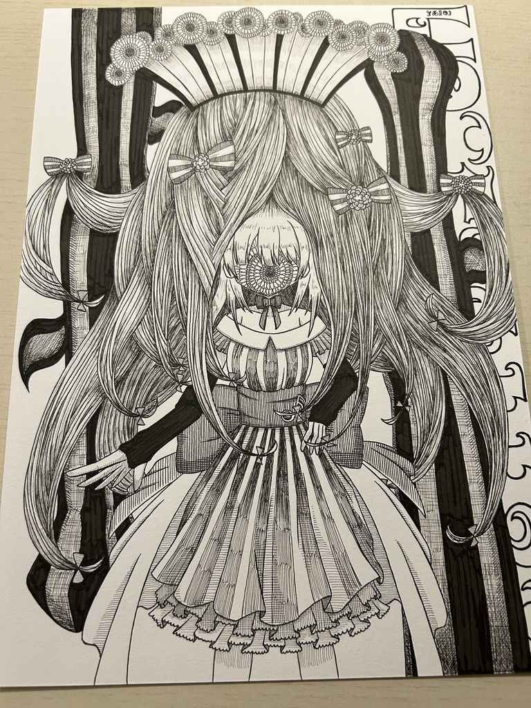 同人手書きアナログイラスト マギアレコード 水波レナ A4原画