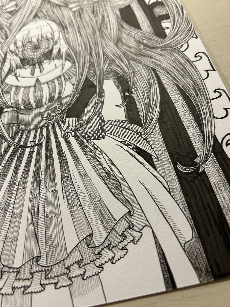 同人手書きアナログイラスト マギアレコード 水波レナ A4原画