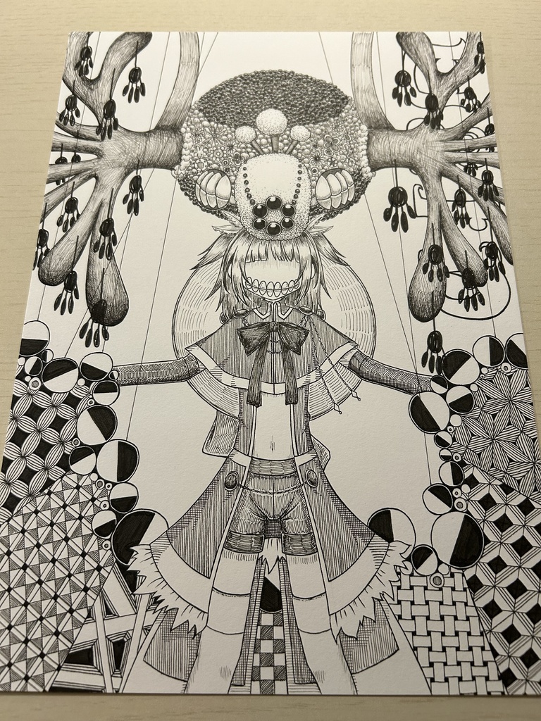 同人手書きアナログイラスト マギアレコード 秋野かえで A4原画