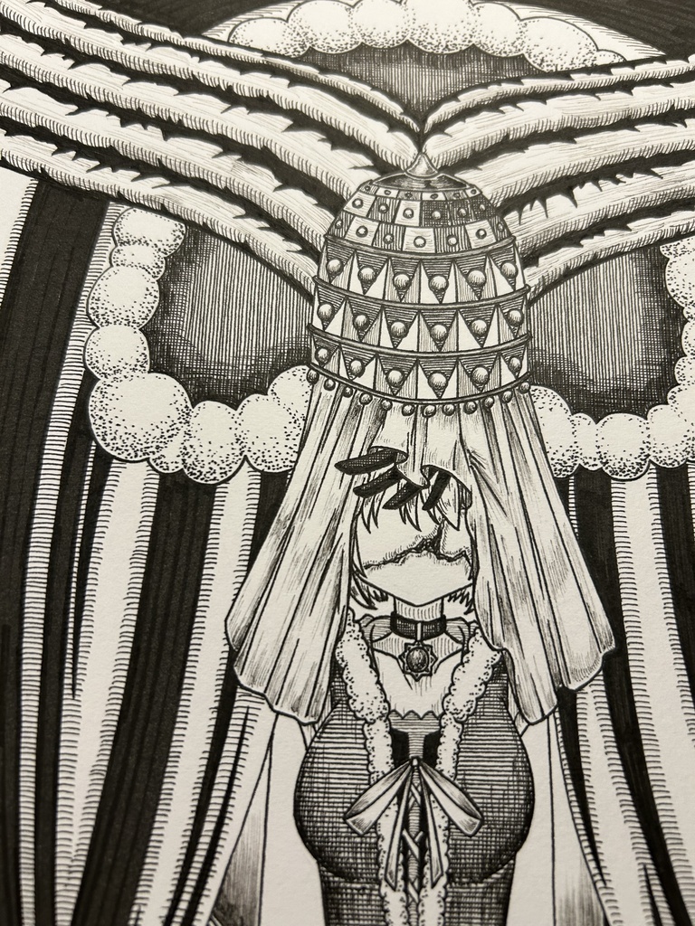 同人手書きアナログイラスト マギアレコード 梓みふゆ A4原画
