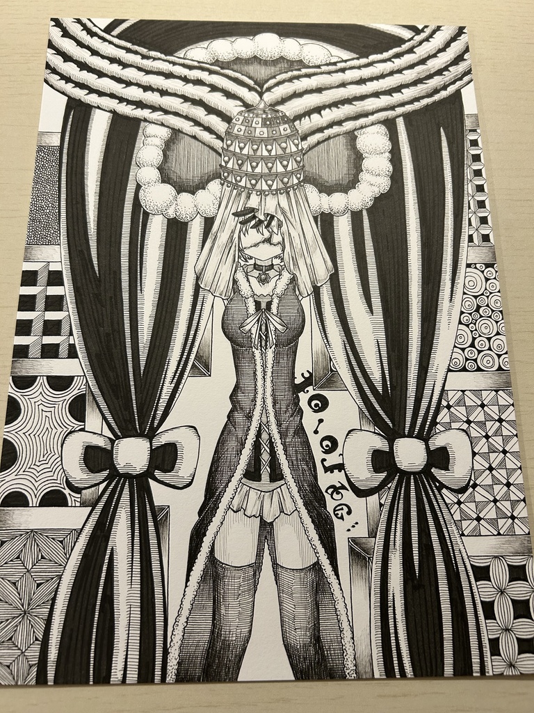同人手書きアナログイラスト マギアレコード 梓みふゆ A4原画