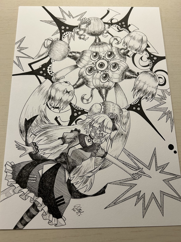 同人手書きアナログイラスト マギアレコード アシュリー・テイラー A4原画