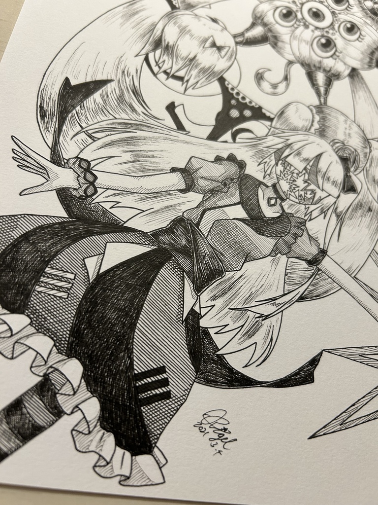 同人手書きアナログイラスト マギアレコード アシュリー・テイラー A4原画