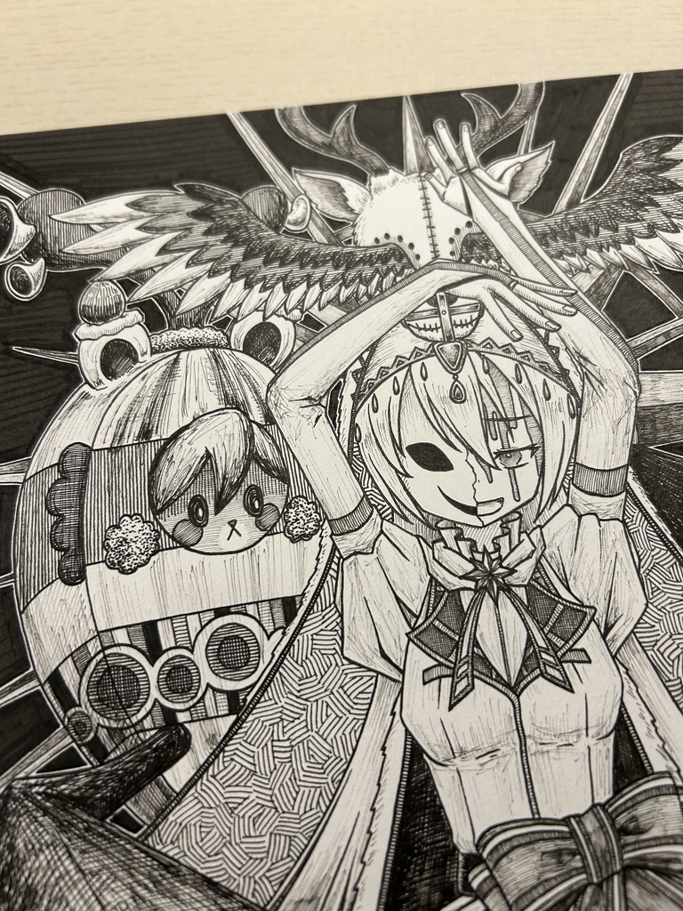 同人手書きアナログイラスト マギアレコード ホーリーアリナ A4原画