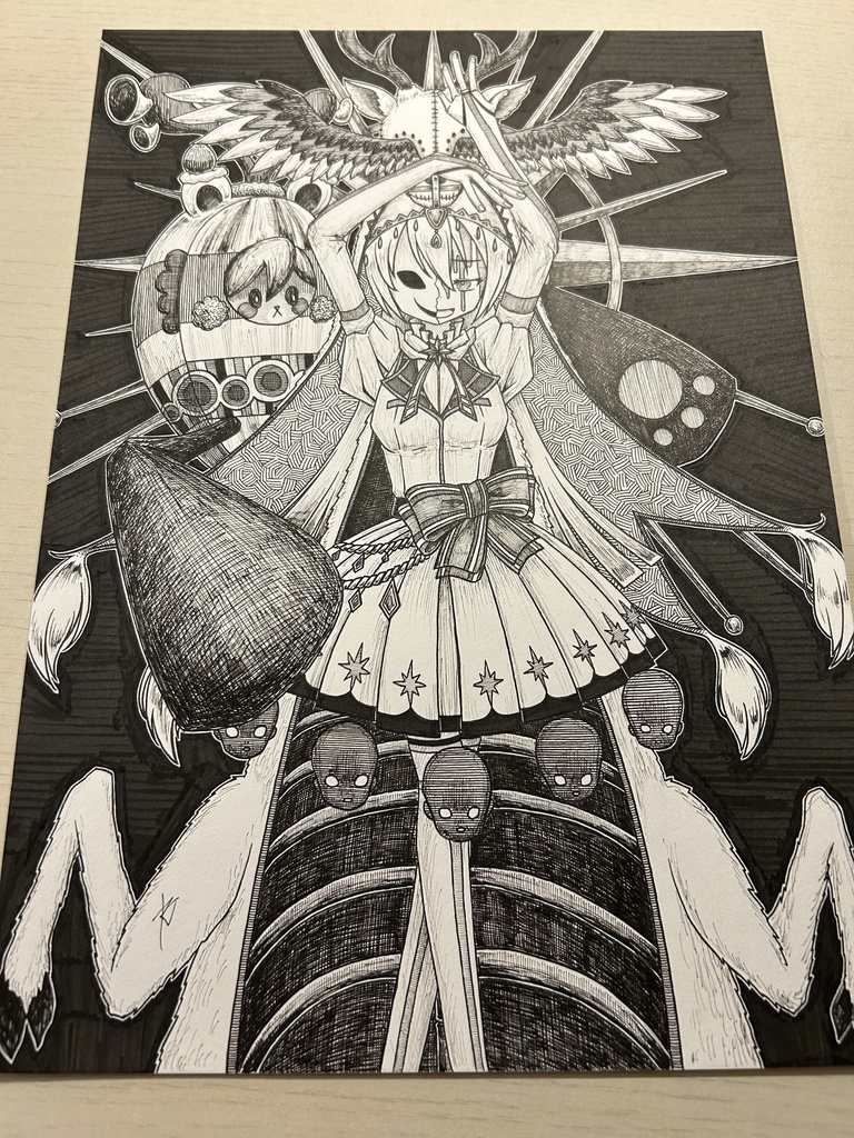 同人手書きアナログイラスト マギアレコード ホーリーアリナ A4原画