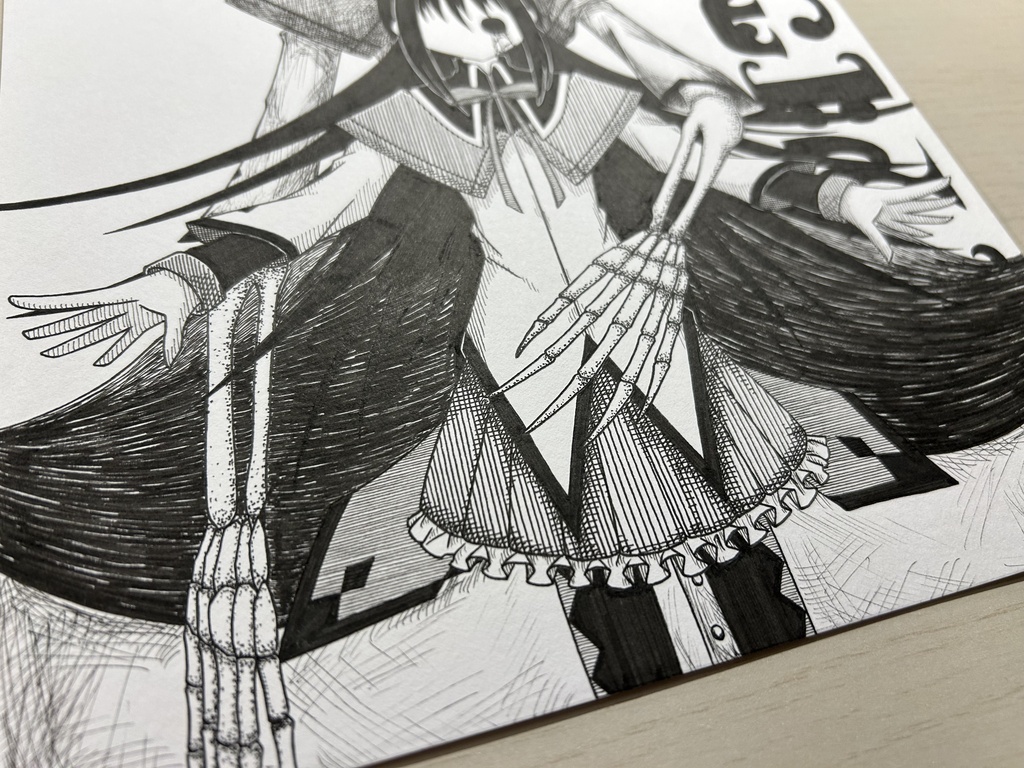 同人手書きアナログイラスト まどマギ 暁美ほむら A4原画