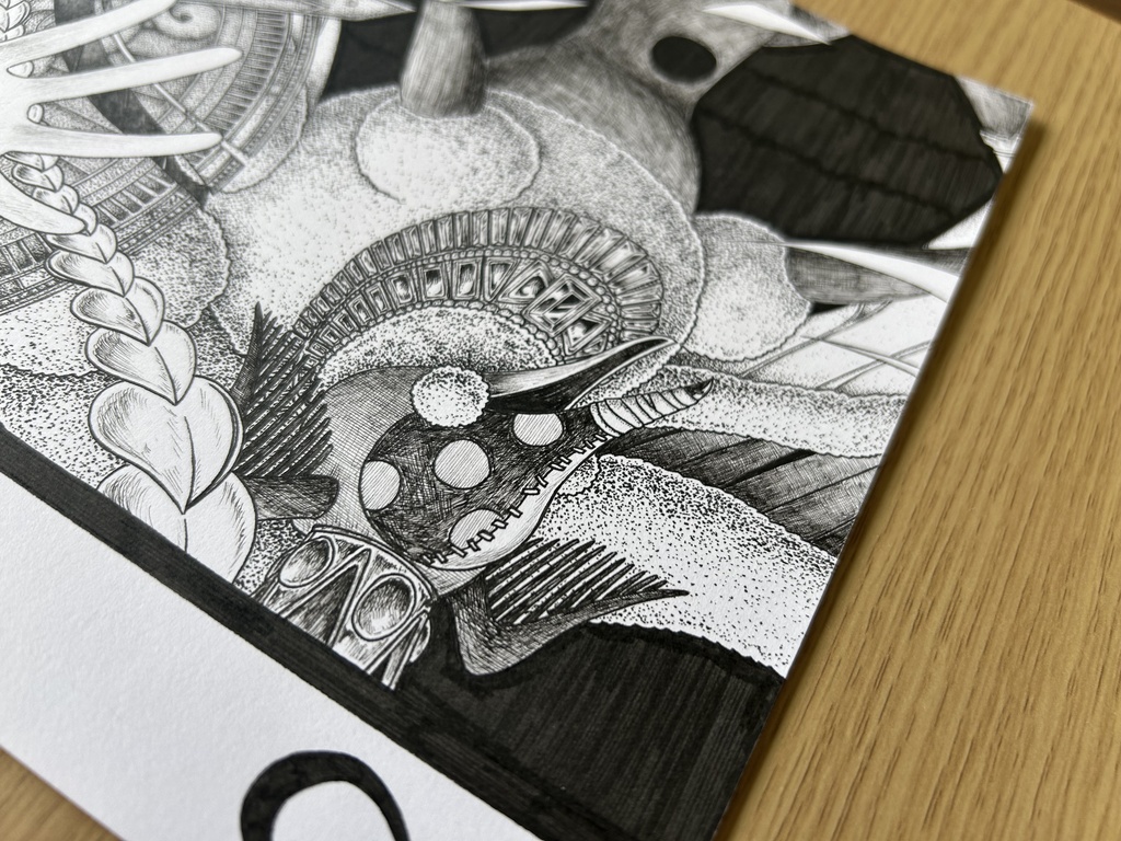 同人手書きアナログイラスト マギアレコード インフィニットいろは 沈黙のドッペル A4原画