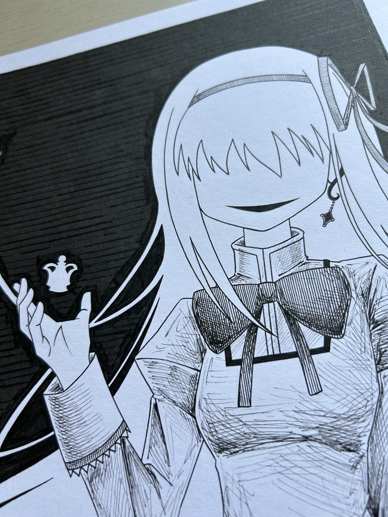 同人手書きアナログイラスト まどマギ 悪魔ほむら A4原画