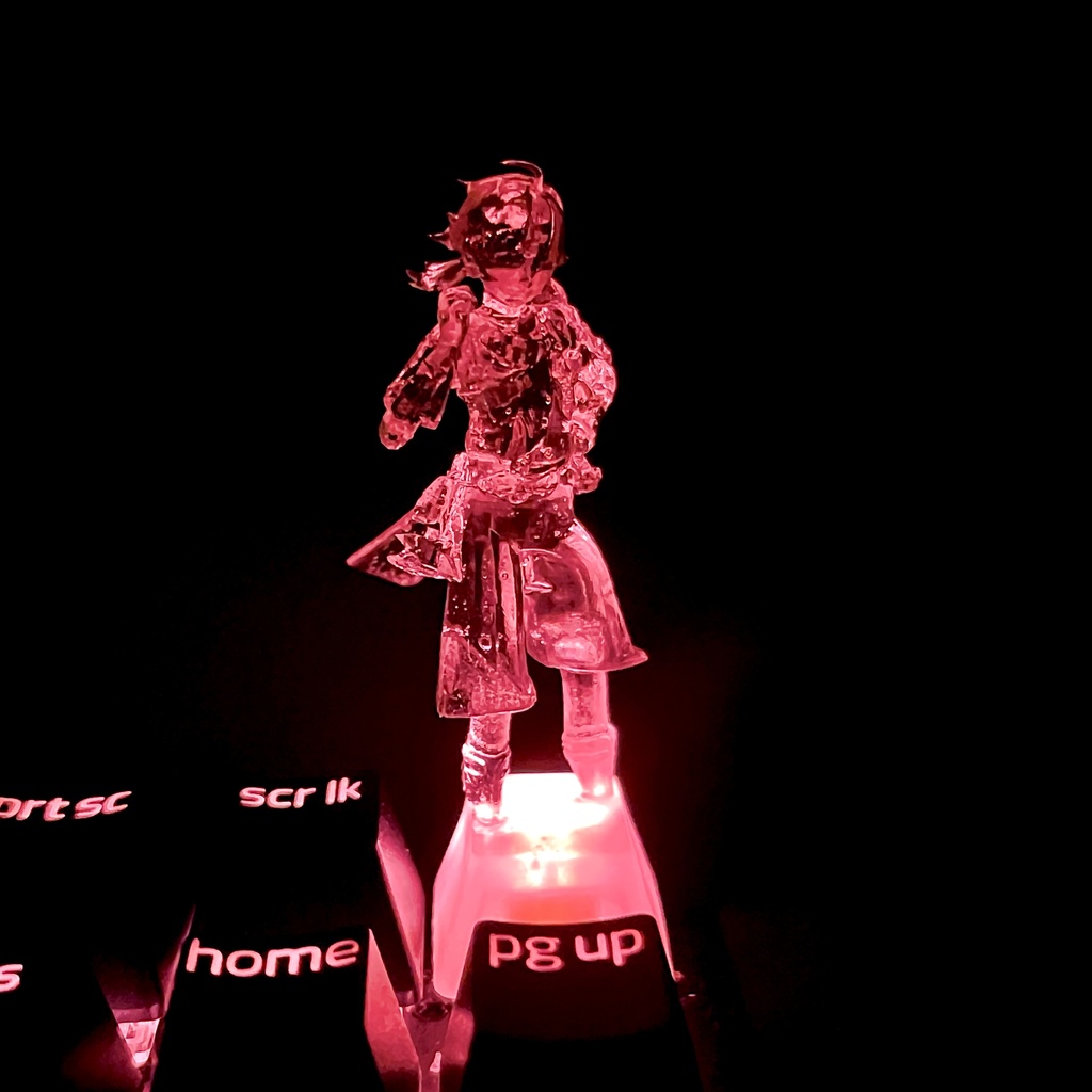 キーキャップ 原神 万葉 カズハ 透明 クリア おしゃれ かわいい