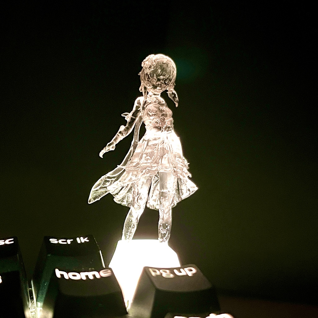 キーキャップ 原神 蛍 ほたる 透明 クリア おしゃれ かわいい