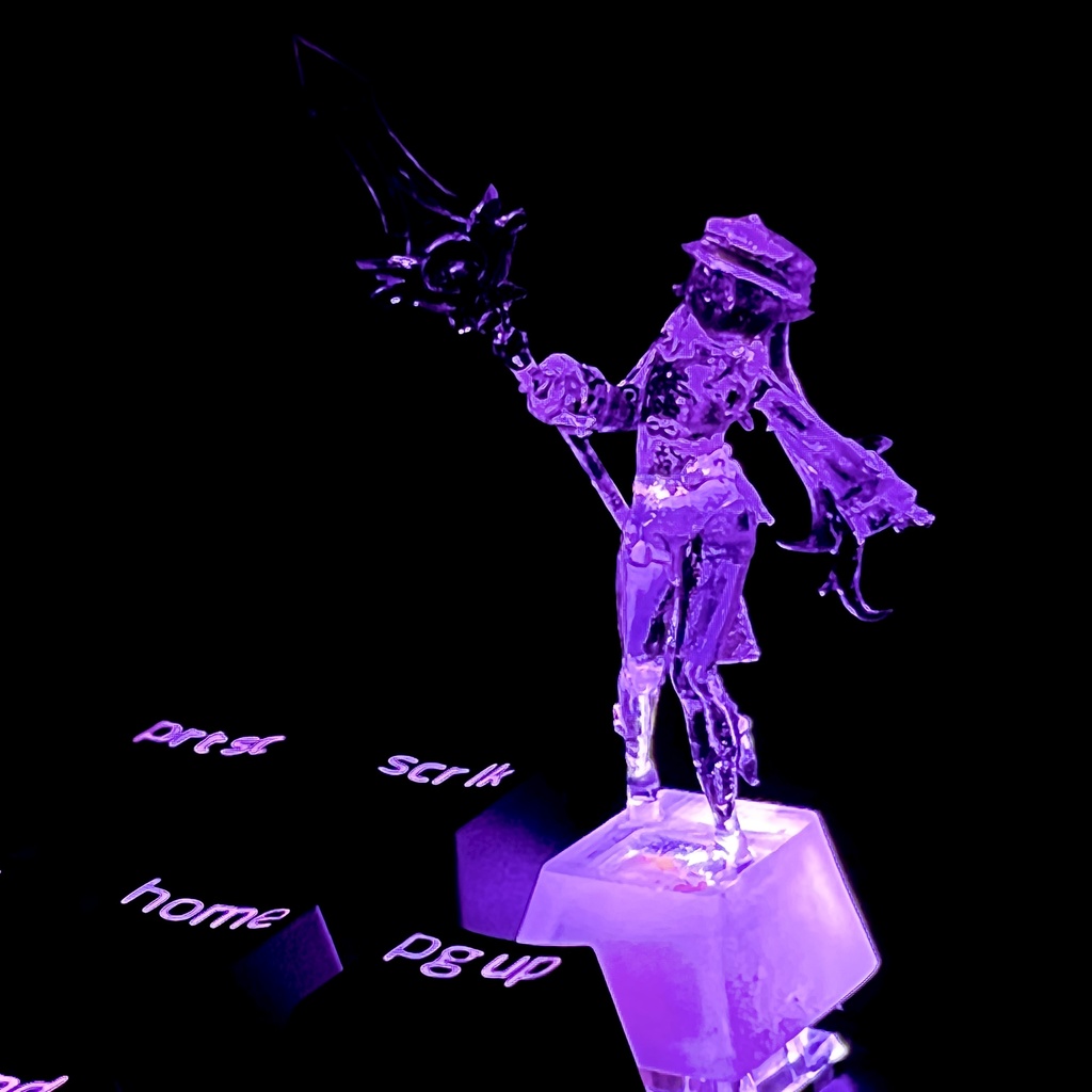 キーキャップ 原神 フータオ 胡桃 透明 クリア おしゃれ かわいい