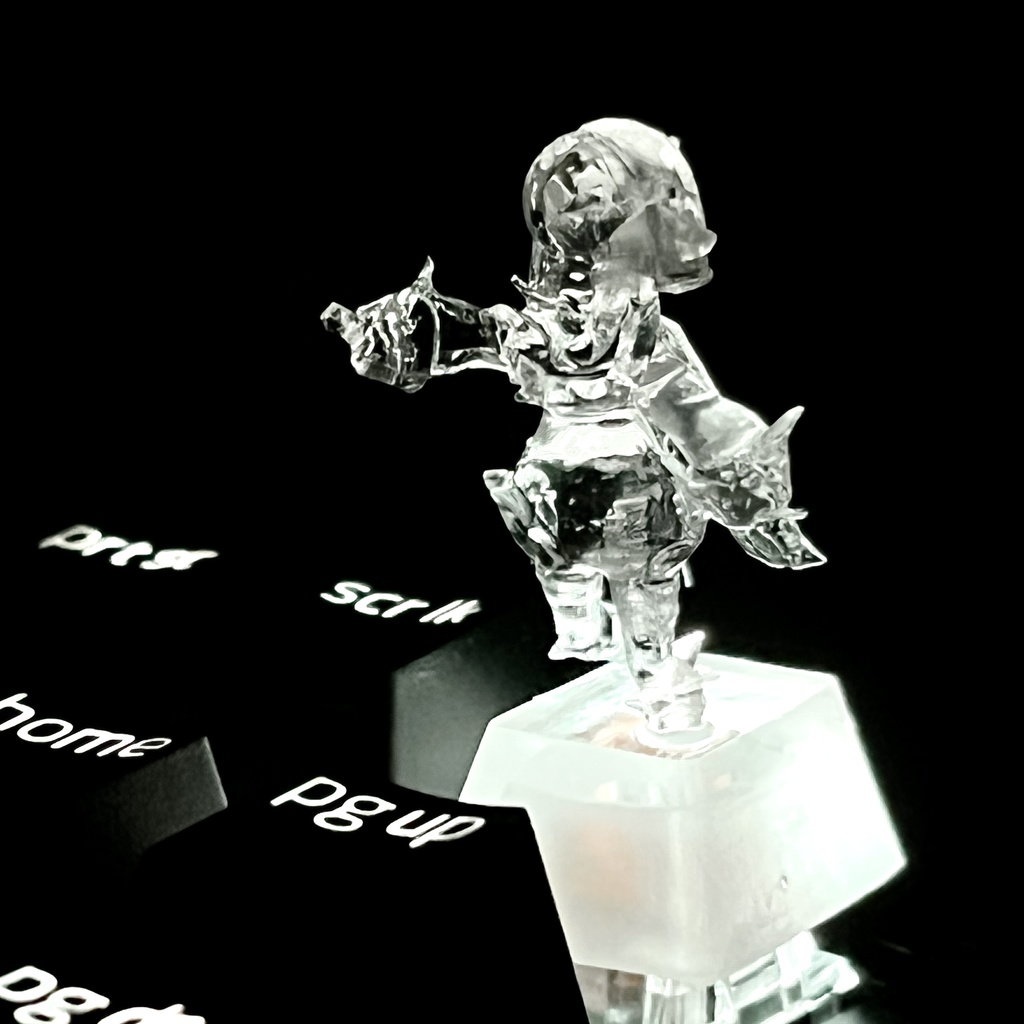 キーキャップ 原神 パイモン 透明 クリア おしゃれ かわいい