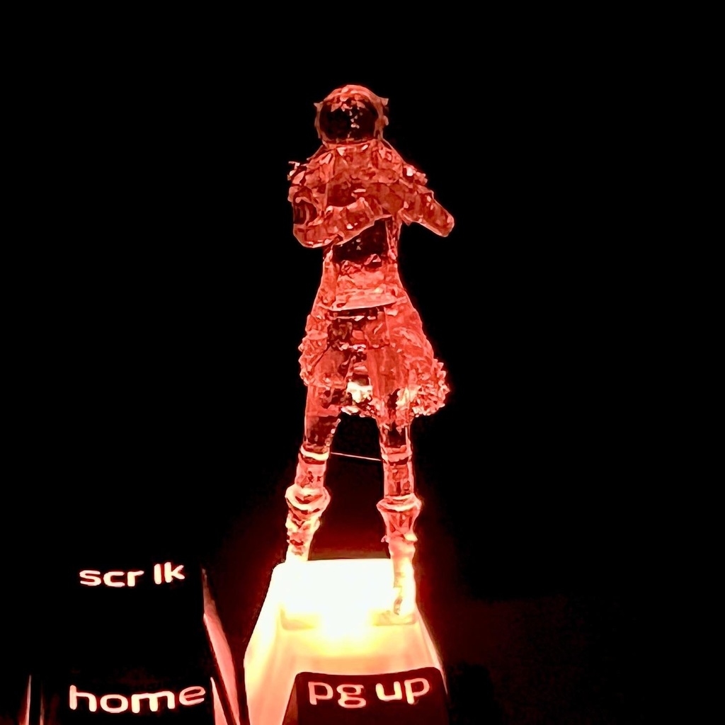 キーキャップ 原神 ディルック 透明 クリア おしゃれ かわいい