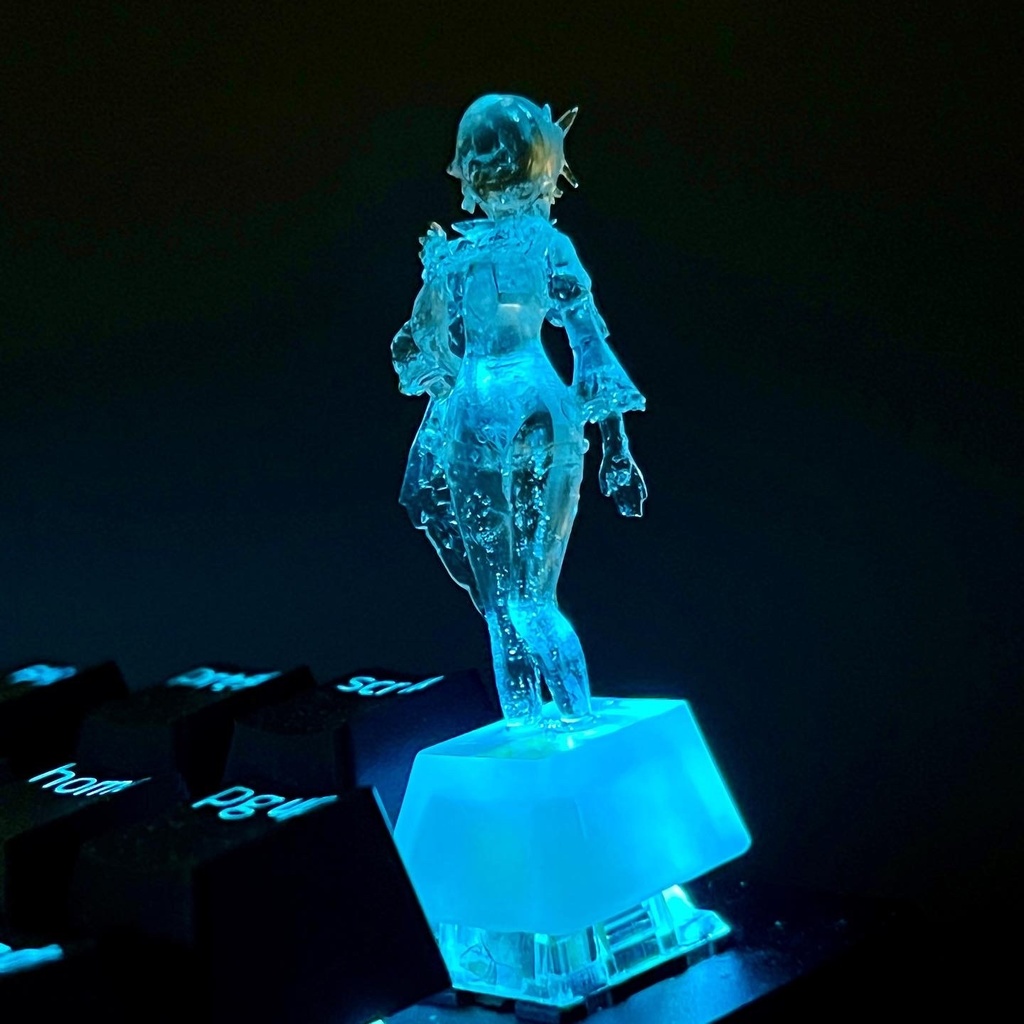 キーキャップ 原神 エウルア 透明 クリア おしゃれ かわいい