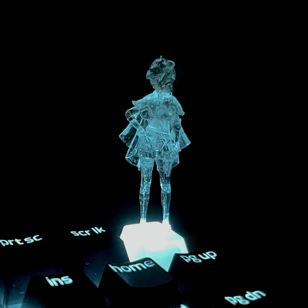 キーキャップ 原神 ウェンティ 透明 クリア おしゃれ かわいい