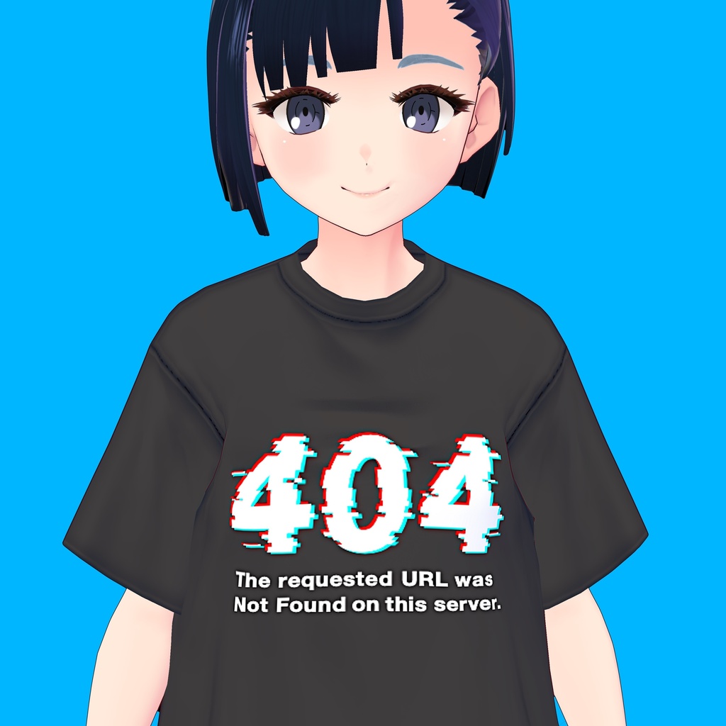 404 Not Found Tシャツ【VRoid】【テクスチャ】