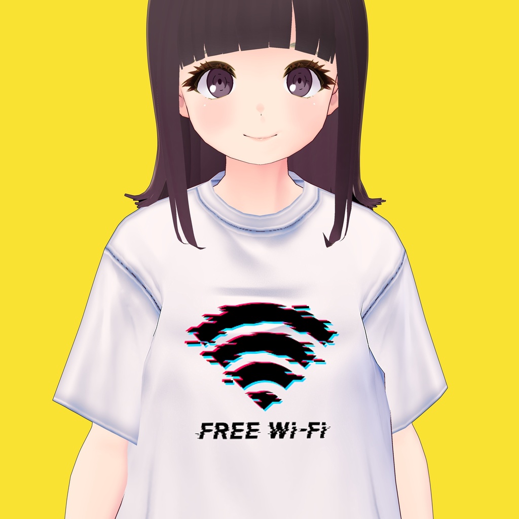 FREE Wi-Fi Tシャツ【VRoid】【テクスチャ】