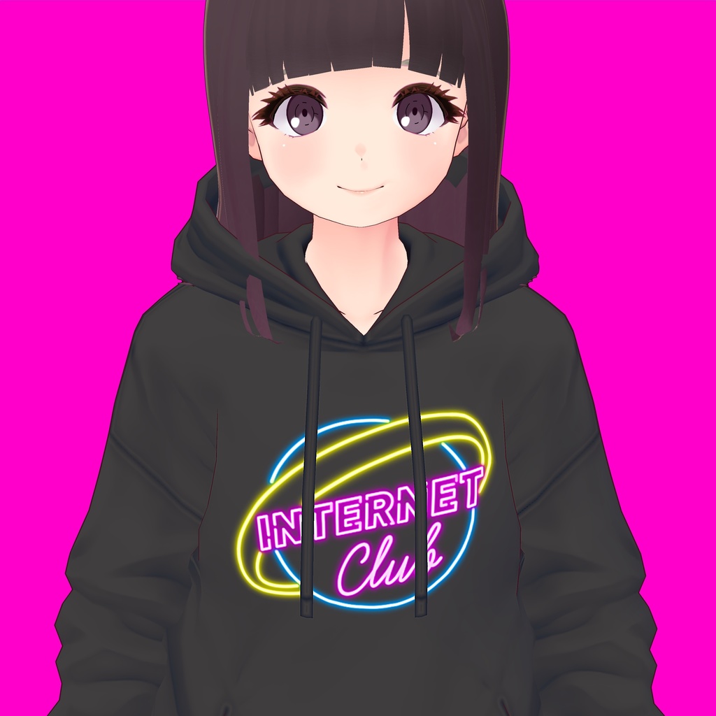 インターネットクラブロゴ パーカー【VRoid】【テクスチャ】