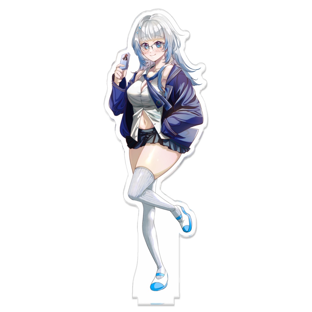 青海ましろ(メガネっ娘Ver) つながるアクスタ バレンタインエディション(with 春田こまち /白詰さよは)