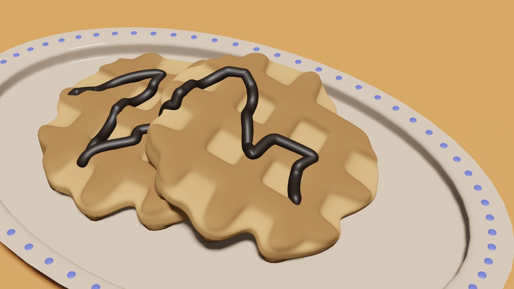 チョコがけワッフル