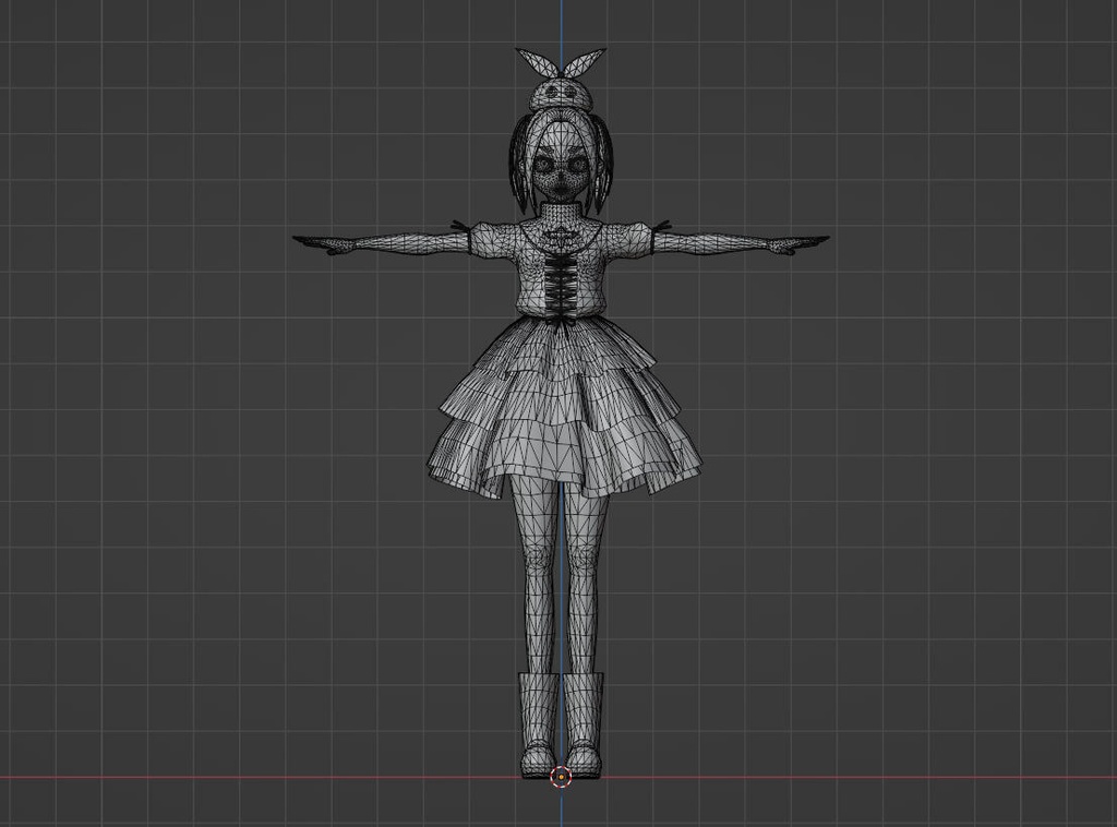 Yotsugi Ononoki VTuber 3D Model (VRM+Blender)