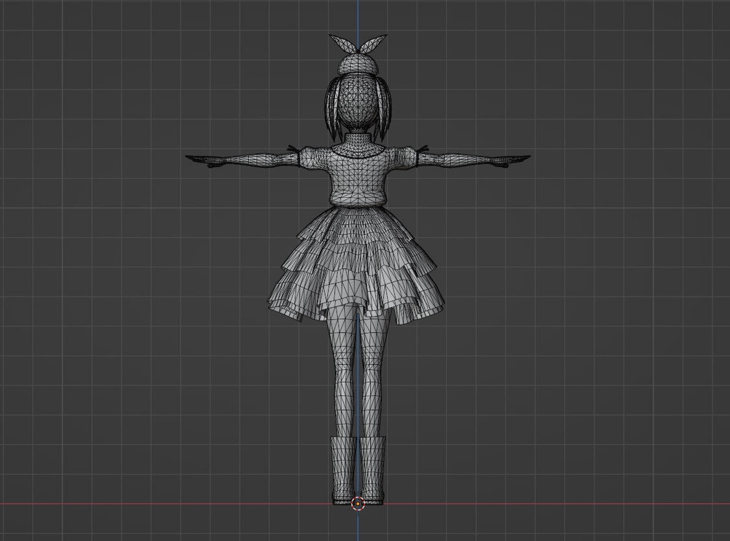 Yotsugi Ononoki VTuber 3D Model (VRM+Blender)