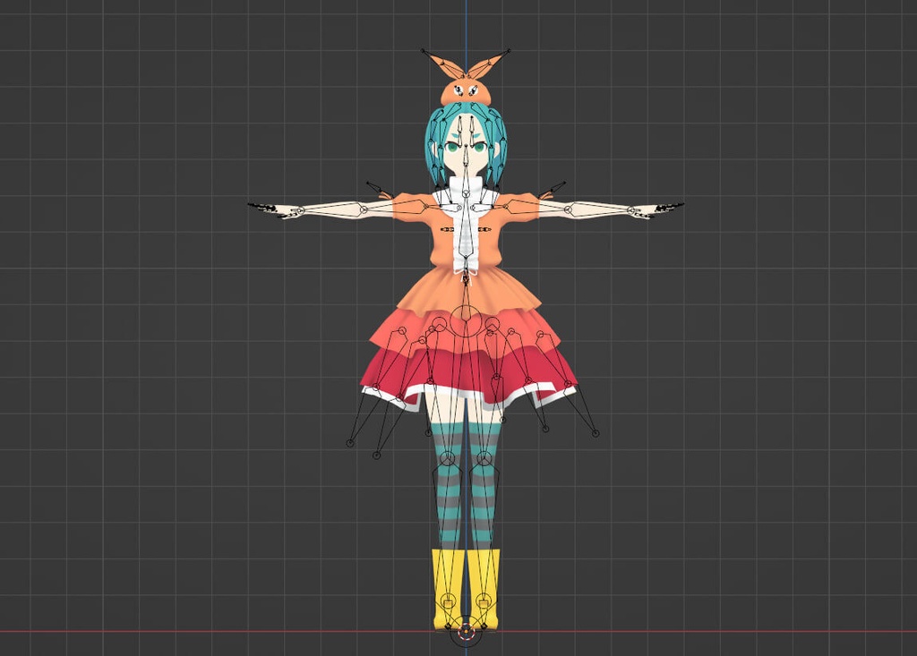Yotsugi Ononoki VTuber 3D Model (VRM+Blender)