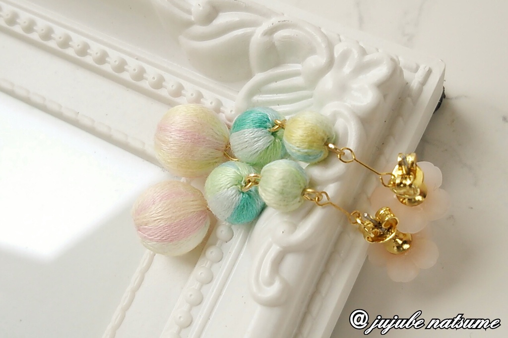 桜、春色 耳飾り (ピアス/ノンホールピアス)