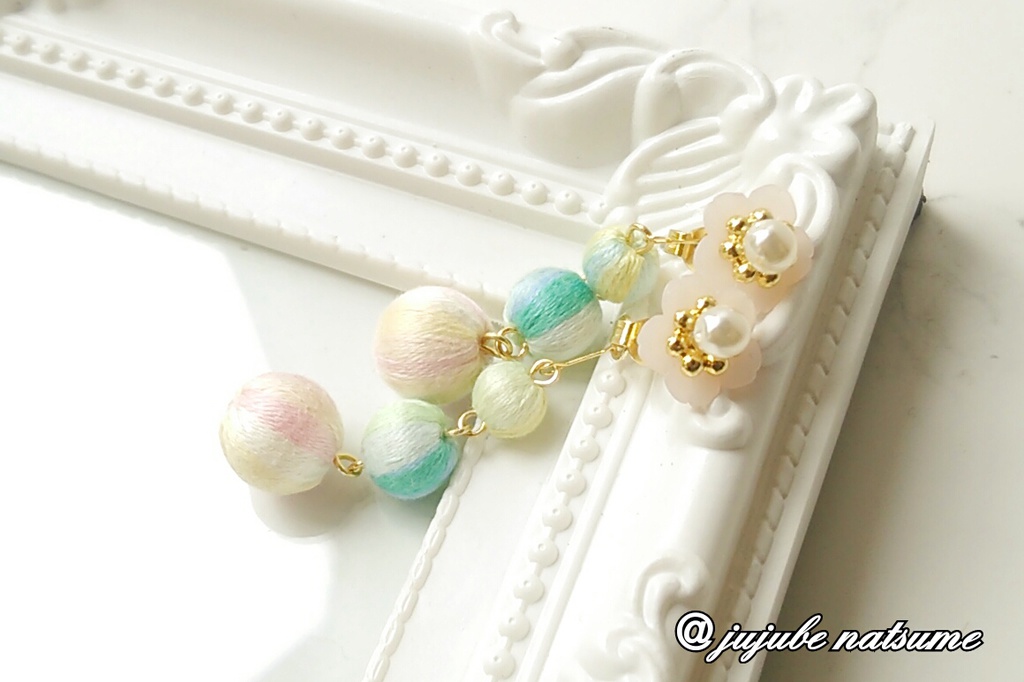 桜、春色 耳飾り (ピアス/ノンホールピアス)