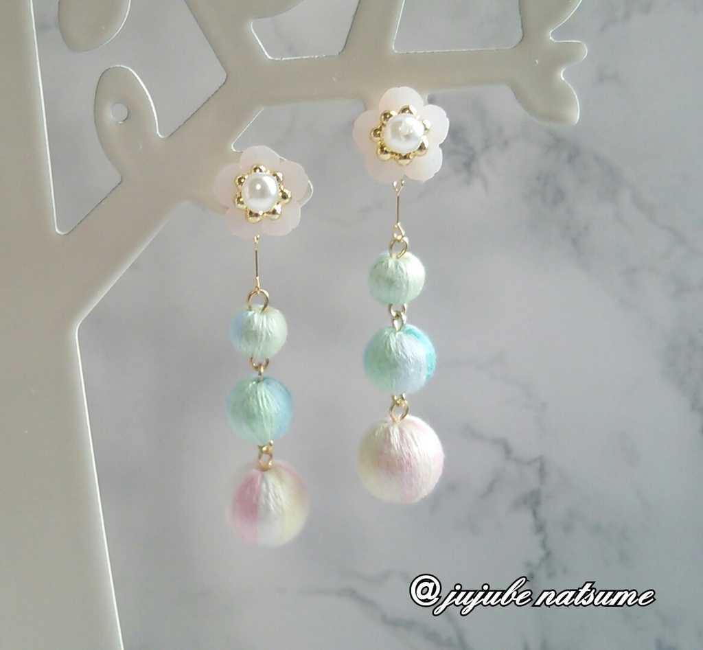 桜、春色 耳飾り (ピアス/ノンホールピアス)