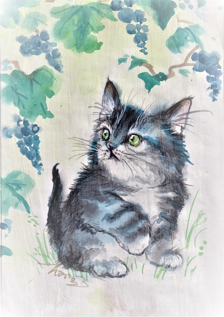 見返り子猫(ホワイト)