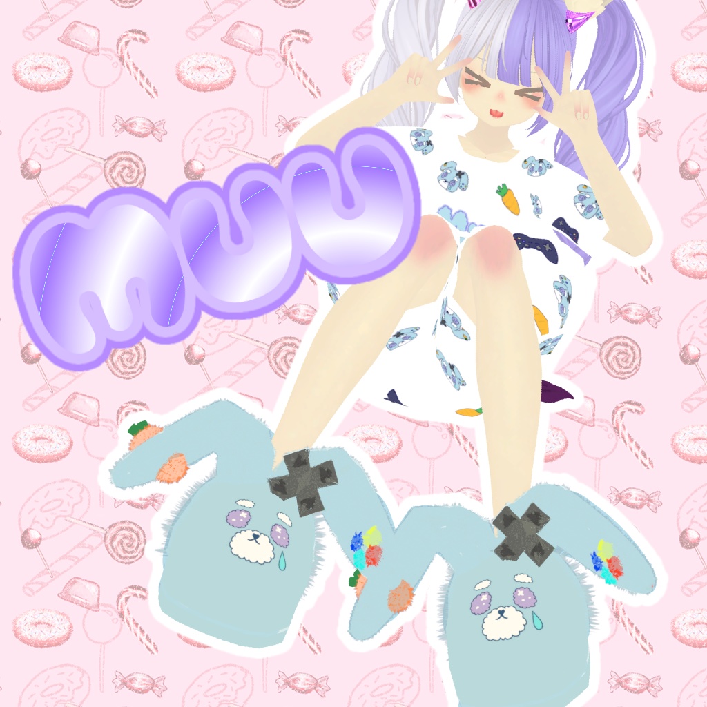 【VRC想定】Lee&Ray&Muu スリッパ