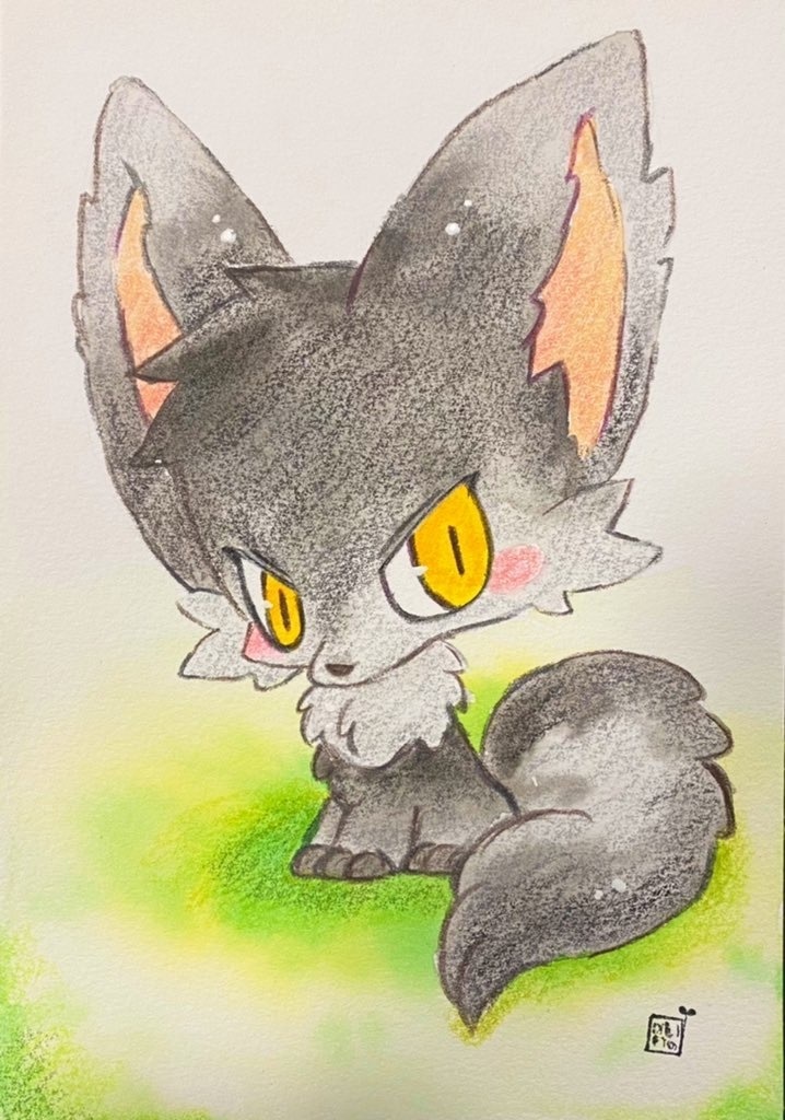 送料込 イラスト原画 オオカミ Inopoke Booth